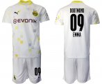 Wholesale Cheap Men 2020-2021 club Dortmund Second away 09 white Soccer Jerseys