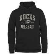 Wholesale Cheap Men's Anaheim Ducks Black Camo Stack Pullover Hoodie