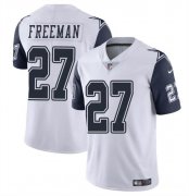 Cheap Men's Dallas Cowboys #27 Royce Freeman White Color Rush Limited Football Stitched Jersey