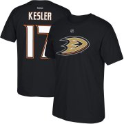 Wholesale Cheap Anaheim Ducks #17 Ryan Kesler Reebok Name & Number T-Shirt Black