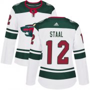 Wholesale Cheap Adidas Wild #12 Eric Staal White Road Authentic Women's Stitched NHL Jersey