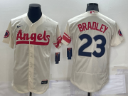 Wholesale Cheap Men's Los Angeles Angels #23 Archie Bradley Cream 2022 City Connect Flex Base Stitched Jersey