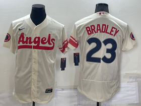 Wholesale Cheap Men\'s Los Angeles Angels #23 Archie Bradley Cream 2022 City Connect Flex Base Stitched Jersey