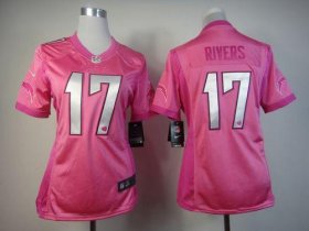 Wholesale Cheap Nike Chargers #17 Philip Rivers Pink Women\'s Be Luv\'d Stitched NFL Elite Jersey
