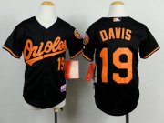 Wholesale Cheap Orioles #19 Chris Davis Black Cool Base Stitched Youth MLB Jersey
