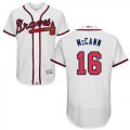 Wholesale Cheap Braves #16 Brian McCann White Flexbase Authentic Collection Stitched MLB Jersey