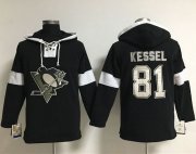 Wholesale Cheap Penguins #81 Phil Kessel Black Pullover NHL Hoodie