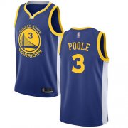 Wholesale Cheap Warriors #3 Jordan Poole Blue Basketball Swingman Icon Edition Jersey
