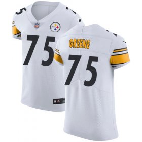 Wholesale Cheap Nike Steelers #75 Joe Greene White Men\'s Stitched NFL Vapor Untouchable Elite Jersey