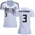 Wholesale Cheap Women's Germany #3 Plattenhardt White Home Soccer Country Jersey