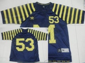Wholesale Cheap Michigan Wolverines #53 Under The Lights Navy Blue Jersey
