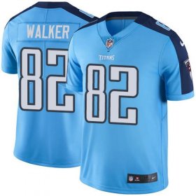 Wholesale Cheap Nike Titans #82 Delanie Walker Light Blue Men\'s Stitched NFL Limited Rush Jersey