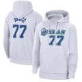 Wholesale Cheap Men's Dallas Mavericks #77 Luka Doncic White Pullover Hoodie