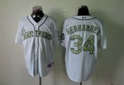Wholesale Cheap Mariners #34 Felix Hernandez White USMC Cool Base Stitched MLB Jersey