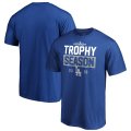 Wholesale Cheap Los Angeles Dodgers Majestic 2019 Postseason Around the Horn T-Shirt Royal