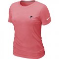 Wholesale Cheap Women's Nike Atlanta Falcons Chest Embroidered Logo T-Shirt Pink