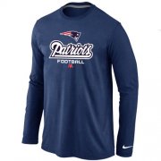 Wholesale Cheap Nike New England Patriots Critical Victory Long Sleeve T-Shirt Dark Blue
