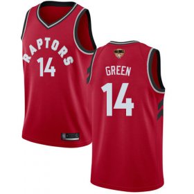 Wholesale Cheap Raptors #14 Danny Green Red 2019 Finals Bound Basketball Swingman Icon Edition Jersey