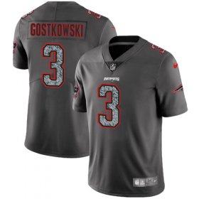 Wholesale Cheap Nike Patriots #3 Stephen Gostkowski Gray Static Men\'s Stitched NFL Vapor Untouchable Limited Jersey