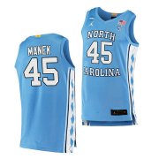Wholesale Cheap Men's North Carolina Tar Heels #45 Brady Manek Blue Basketball Jersey