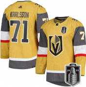 Wholesale Cheap Men's Vegas Golden Knights #71 William Karlsson Gold 2023 Stanley Cup Final Stitched Jersey