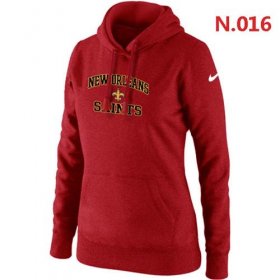 Wholesale Cheap Women\'s Nike New Orleans Saints Heart & Soul Pullover Hoodie Red