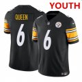 Cheap Youth Pittsburgh Steelers #6 Patrick Queen Black F.U.S.E. Vapor Untouchable Limited Football Stitched Jersey