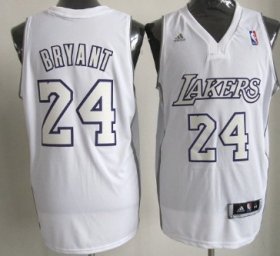 Wholesale Cheap Los Angeles Lakers #24 Kobe Bryant Revolution 30 Swingman White Big Color Jersey