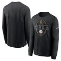 Wholesale Cheap Pittsburgh Steelers Nike Icon Legend Performance Long Sleeve T-Shirt Black