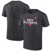 Cheap Men's Tampa Bay Buccaneers Heather Charcoal 2023 Playoffs T-Shirt