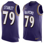 Wholesale Cheap Nike Ravens #79 Ronnie Stanley Purple Team Color Men's Stitched NFL Limited Tank Top Jersey