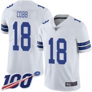 Wholesale Cheap Nike Cowboys #18 Randall Cobb White Men's Stitched NFL 100th Season Vapor Limited Jersey