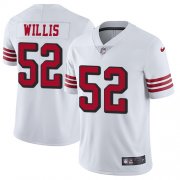 Wholesale Cheap Nike 49ers #52 Patrick Willis White Rush Men's Stitched NFL Vapor Untouchable Limited Jersey