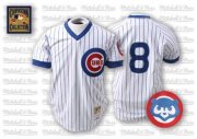 Wholesale Cheap Mitchell and Ness 1987 Cubs #8 Andre Dawson Stitched White Blue Strip Throwback MLB Jersey