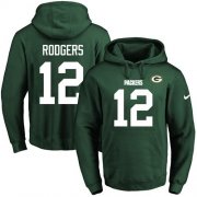 Wholesale Cheap Nike Packers #12 Aaron Rodgers Green Name & Number Pullover NFL Hoodie