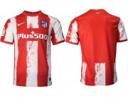Wholesale Cheap Men 2021-2022 Club Atletico Madrid home aaa version red blank Nike Soccer Jersey