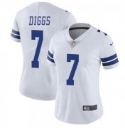 Wholesale Cheap Women's Dallas Cowboys #7 Trevon Diggs White Vapor Untouchable Limited Stitched Jersey(Run Small)
