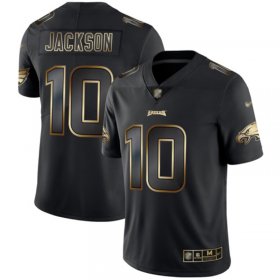 Wholesale Cheap Nike Eagles #10 DeSean Jackson Black/Gold Men\'s Stitched NFL Vapor Untouchable Limited Jersey