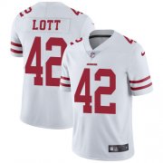 Wholesale Cheap Nike 49ers #42 Ronnie Lott White Men's Stitched NFL Vapor Untouchable Limited Jersey