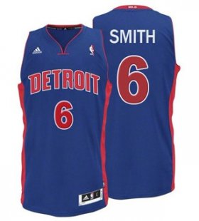Wholesale Cheap Detroit Pistons #6 Josh Smith Blue Swingman Jersey