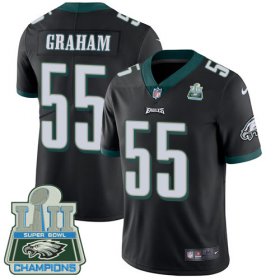Wholesale Cheap Nike Eagles #55 Brandon Graham Black Alternate Super Bowl LII Champions Men\'s Stitched NFL Vapor Untouchable Limited Jersey