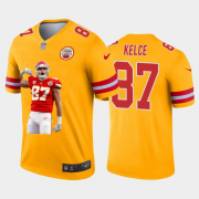 Cheap Kansas City Chiefs #87 Travis Kelce Nike Team Hero 3 Vapor Limited NFL Jersey Yellow