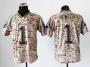 Wholesale Cheap Nike Panthers #1 Cam Newton Camo Men's Stitched NFL New Elite USMC Jersey