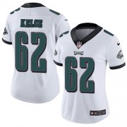 Wholesale Cheap Nike Eagles #62 Jason Kelce White Women's Stitched NFL Vapor Untouchable Limited Jersey