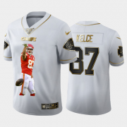 Cheap Kansas City Chiefs #87 Travis Kelce Nike Team Hero 4 Vapor Limited NFL 100 Jersey White Golden