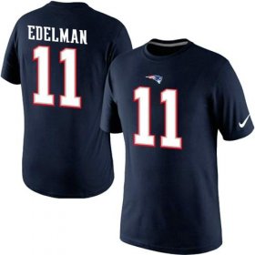Wholesale Cheap Nike New England Patriots #11 Julian Edelman Pride Name & Number NFL T-Shirt Navy Blue