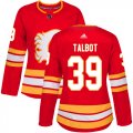 Wholesale Cheap Adidas Flames #39 Cam Talbot Red Alternate Authentic Women's Stitched NHL Jersey