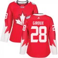 Wholesale Cheap Team Canada #28 Claude Giroux Red 2016 World Cup Women's Stitched NHL Jersey