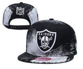 Wholesale Cheap Raiders Team Logo Black White Adjustable Hat YD