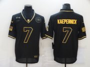Wholesale Cheap Men's San Francisco 49ers #7 Colin Kaepernick Black Gold 2020 Salute To Service Stitched NFL Nike Limited Jersey